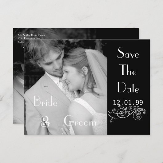 Save the Date christlich mit Ihren Fotos Ankündigungspostkarte (Vorne/Hinten)