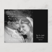 Save the Date christlich mit Ihren Fotos Ankündigungspostkarte (Rückseite)