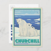 Save The Date | Churchill, Manitoba Ankündigungspostkarte (Vorne/Hinten)