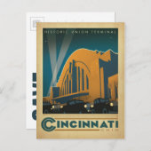 Save The Date | Cincinnati, OH Ankündigungspostkarte (Vorne/Hinten)