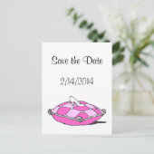 Save the Date Cinderella Slipper Messe Kunst Ankündigungspostkarte (Stehend Vorderseite)