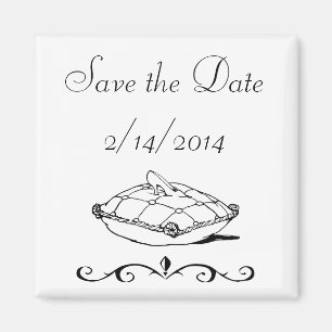 Save the Date Cinderella Slipper Messe Kunst Magnet