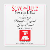 Save the Date Class Wiedersehen Red Black Magnet (Vorderseite)