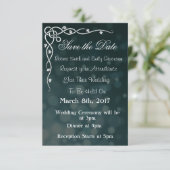 Save the Date Classic Black Wedding Einladung (Stehend Vorderseite)