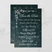 Save the Date Classic Black Wedding Einladung (Vorne/Hinten)