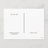 Save the Date, Classic Green Feiertagspostkarte (Rückseite)