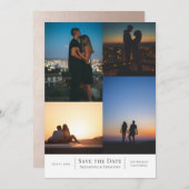 Save the Date Collage Wedding Personalisiert (Vorne/Hinten)