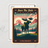 Save The Date | Colorado Einladung Postkarte (Vorne/Hinten)