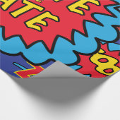 Save the Date Comic Heroes Geschenkpapier (Ecke)