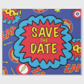 Save the Date Comic Heroes Geschenkpapier (Flach)