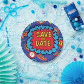 Save the Date Comic Heroes Pappteller (Party)