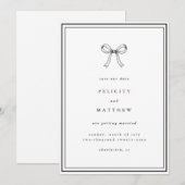 Save the Date | Coquette Bow Wedding Announcement (Vorne/Hinten)