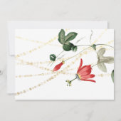 Save the Date Coral Floral Golden Strings Ivy (Rückseite)