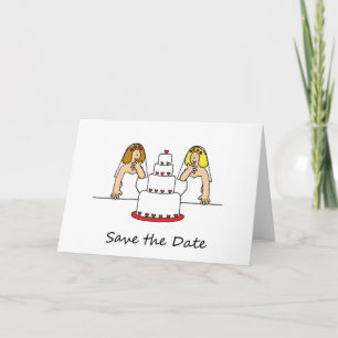 Save the Date Couple Cartoon Ankündigung