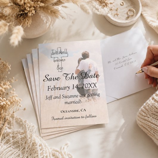 Save the Date Couple Filtered Foto Wedding