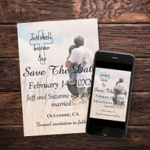 Save the Date Couple Filtered Foto Wedding