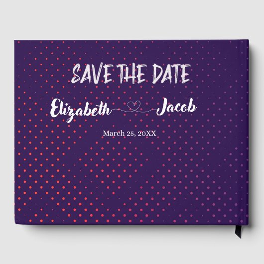 Save the Date Couple Photo  | Personalized Wedding Gästebuch (Rückseite)
