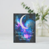 Save The Date | Cresent Moon Wasserfarben Postkarte (Stehend Vorderseite)