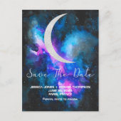 Save The Date | Cresent Moon Wasserfarben Postkarte (Vorderseite)