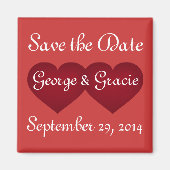 Save the Date Crimson Hearts Magnet (Vorne)