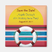 Save the Date Cruise Birthday Magnet (Vorne)