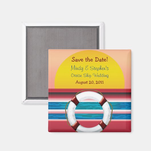 Save the Date Cruise Wedding Magnet (Vorderseite/Rückseite)