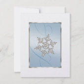 Save the Date Crystal SnowFlake Blue (Vorderseite)