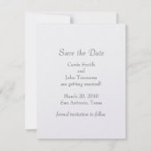 Save the Date Crystal SnowFlake Blue (Rückseite)