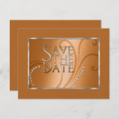 Save the Date Crystals Shimmer Orange Monoton (Vorne/Hinten)