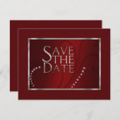 Save the Date Crystals Shimmer Red Monoton (Vorne/Hinten)