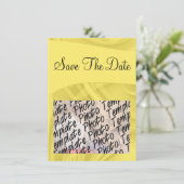 "Save the Date" Curlen über Gelb Save The Date (Stehend Vorderseite)