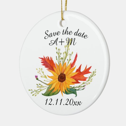 Save the Date Custom Fall Art Ornament (Links)