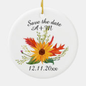 Save the Date Custom Fall Art Ornament (Hinten)