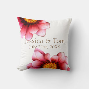 Save the Date Custom Floral Cushion Kissen
