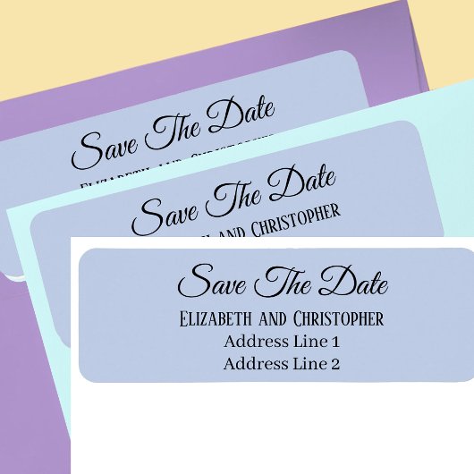Save The Date Custom Name Return Address