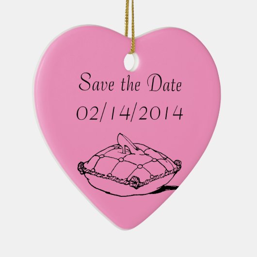 Save the Date Custom Wedding Ornament (Rechts)