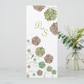 Save the Date Dahlie-Garten-Monogramm-Mitteilung Einladung (Stehend Vorderseite)