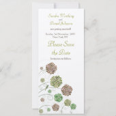 Save the Date Dahlie-Garten-Monogramm-Mitteilung Einladung (Rückseite)