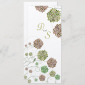 Save the Date Dahlie-Garten-Monogramm-Mitteilung Einladung (Vorne/Hinten)