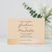 Save The Date | Daisies Peaches_Cream Background (Stehend Vorderseite)