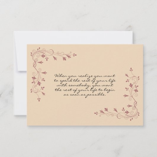 Save The Date | Daisies Peaches_Cream Background (Rückseite)