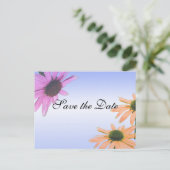 Save the Date, daisy Blume Ankündigungspostkarte (Stehend Vorderseite)