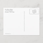 Save the Date Daisy Damask Postcard Ankündigungspostkarte (Rückseite)