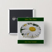 Save the Date Daisy Wildblume Brautparty Button (Vorne & Hinten)