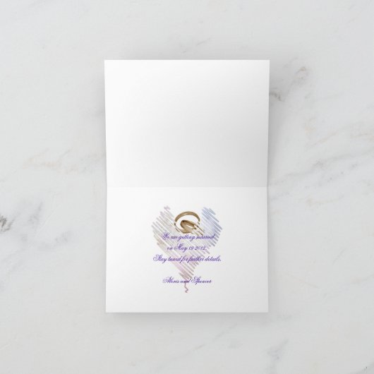 Save the Date Damask Ankündigung (Innenseite)