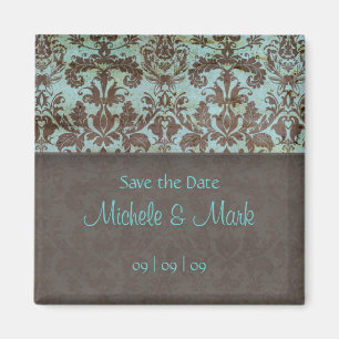 Save the Date Damast-Magnet 2b Magnet