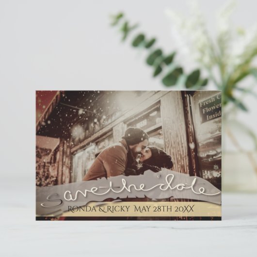 "Save the Date" Datum der Hochzeit im benutzerdefi Save The Date (Stehend Vorderseite)