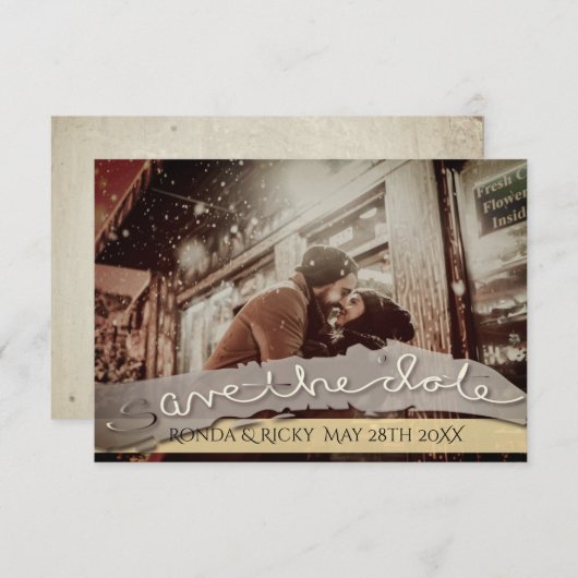 "Save the Date" Datum der Hochzeit im benutzerdefi Save The Date (Vorne/Hinten)