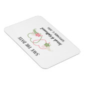 Save the Date Datum der zwei Schwerpunkte Braut- u Magnet (Rechte Seite)