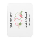 Save the Date Datum der zwei Schwerpunkte Braut- u Magnet (Vertikal)